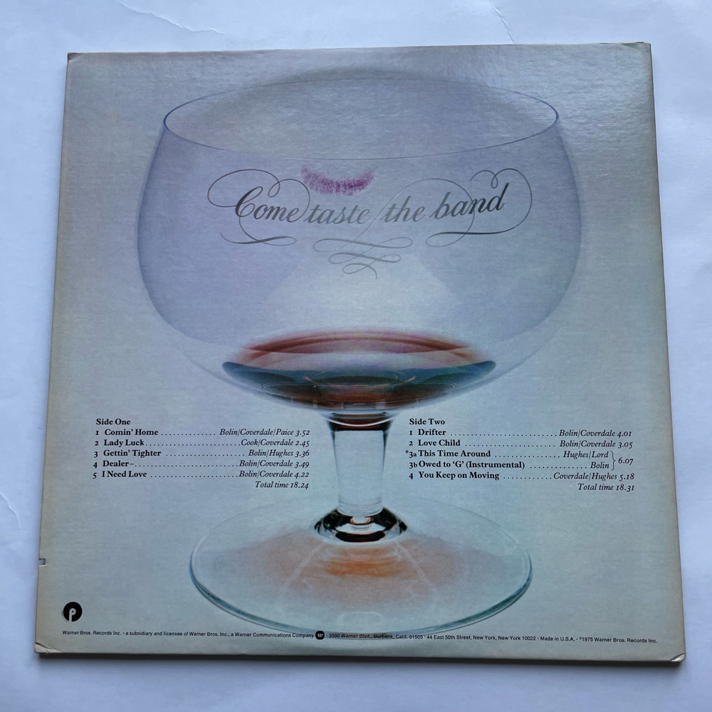 Винтажная виниловая пластинка LP Deep Purple Come Taste The Band (США 1975)