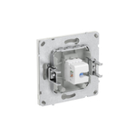 Компьютерная розетка RJ-45 без шторки, кат.6А одинарная,KANT, белый песок