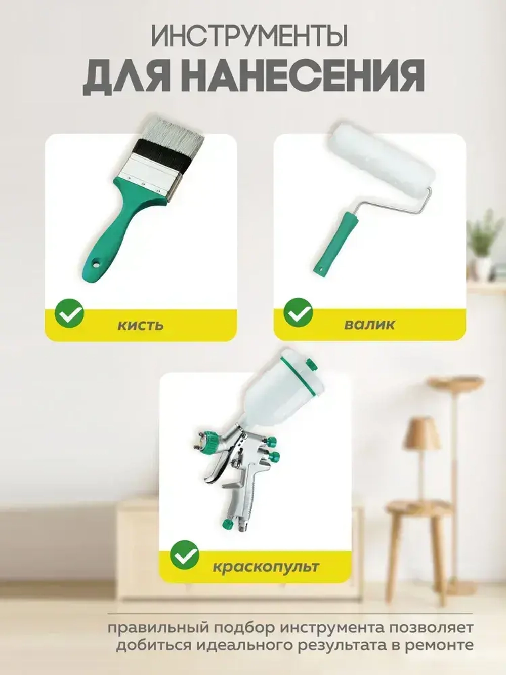 Акриловая краска интерьерная для стен и потолков белая 1,1 кг FARBITEX быстросохнущая матовая без запаха