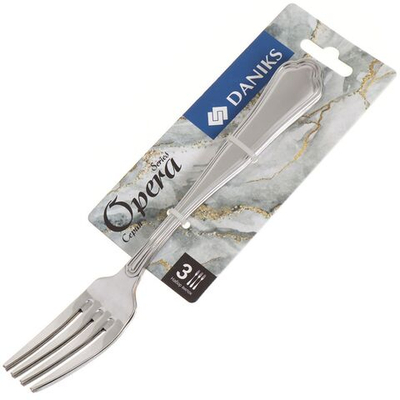 Вилка нерж сталь, 3 пр, столовая, Daniks, Opera