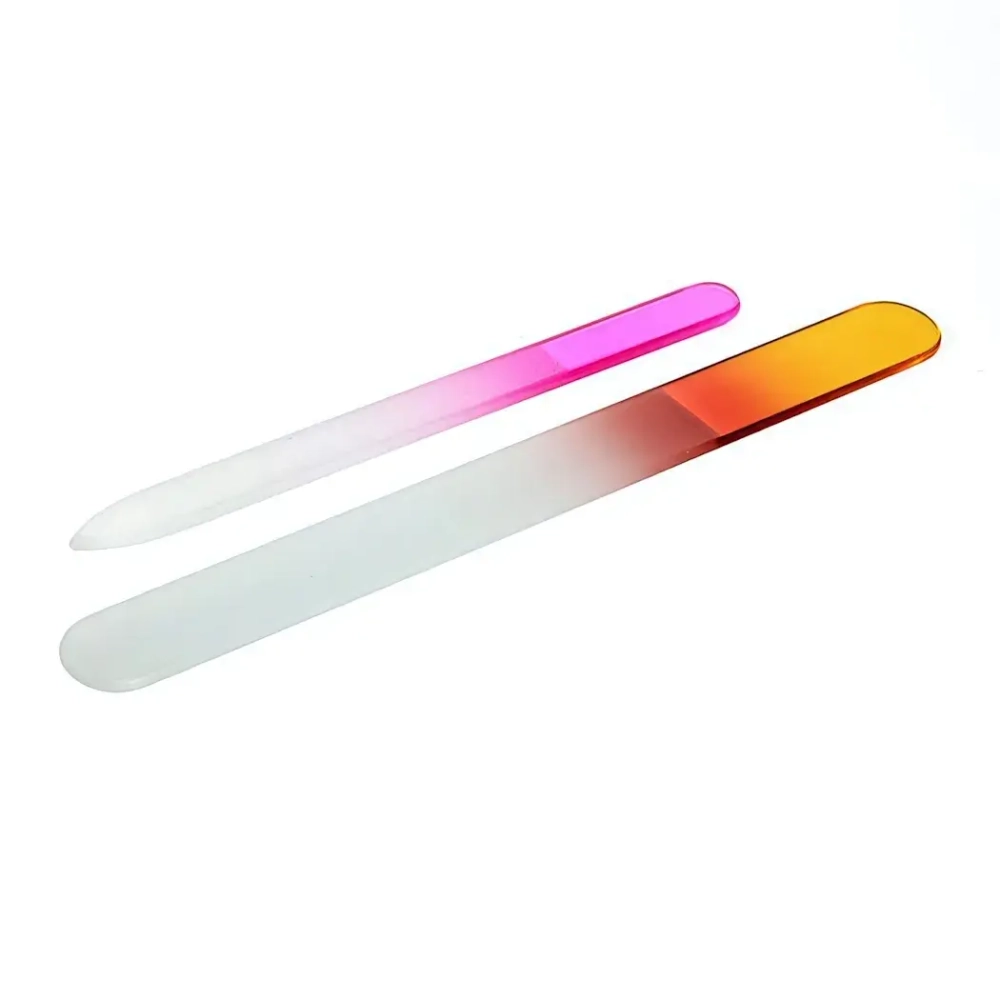 Пилки для ногтей стеклянные на блистере 2шт «Ultramarine», двухцветные, микс