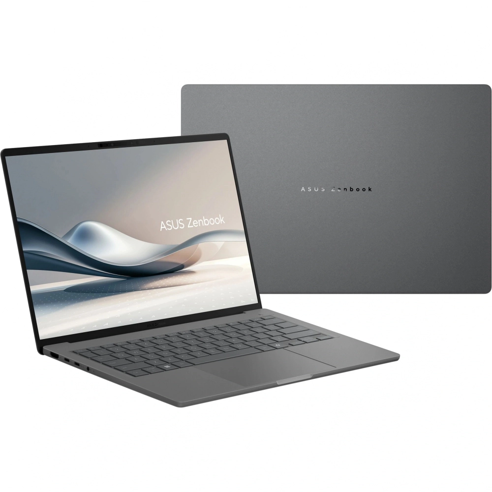 Ноутбук Asus Zenbook 14 UX3407RA-QD038W Snapdragon X Elite X1E-78-100 32Gb SSD1Tb Qualcomm Adreno 14" OLED WUXGA (1920x1200) Windows 11 Home grey WiFi BT Cam Bag (90NB16G2-M00360)