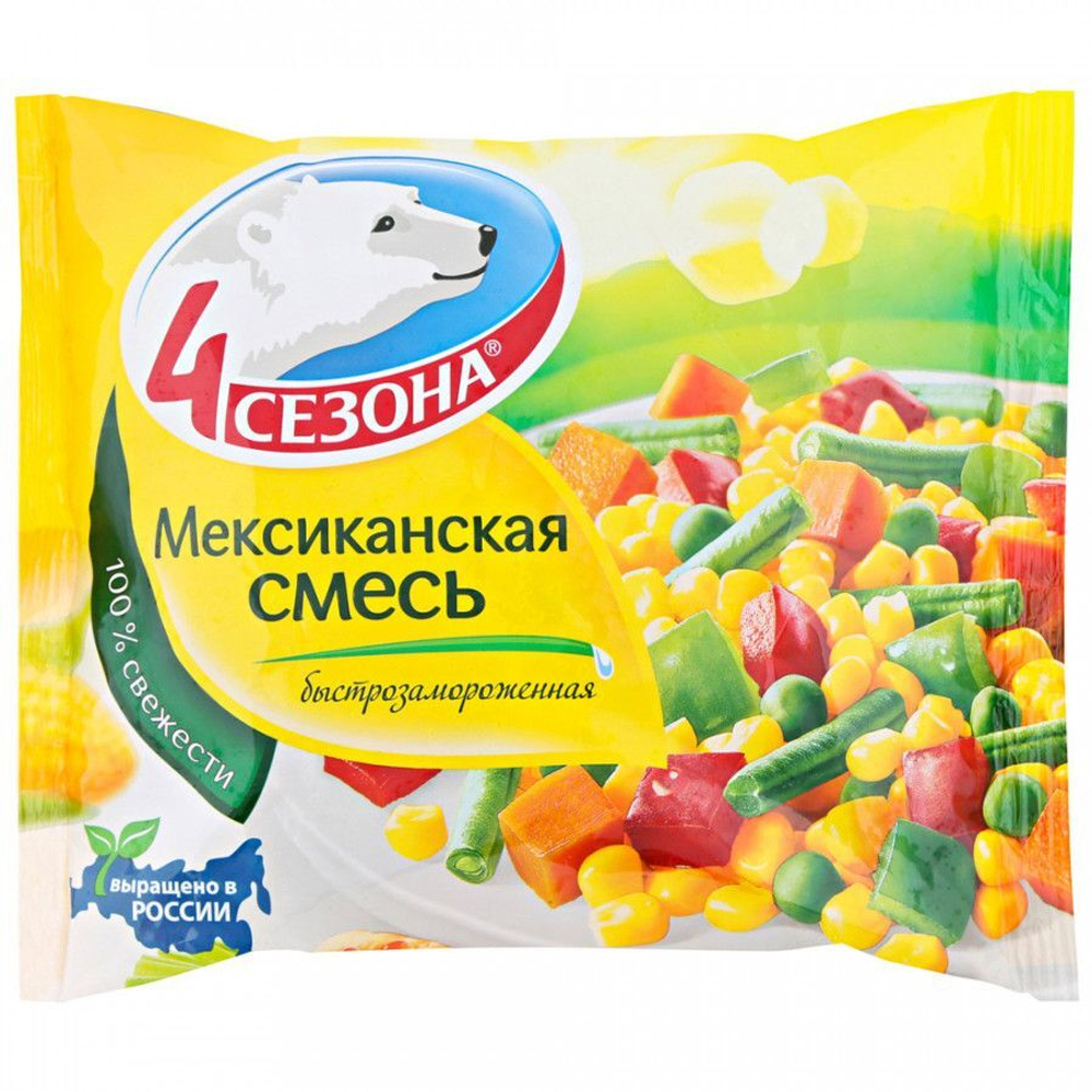 Смесь овощная 4 сезона "Мексиканская", быстрозамороженная, 400 г