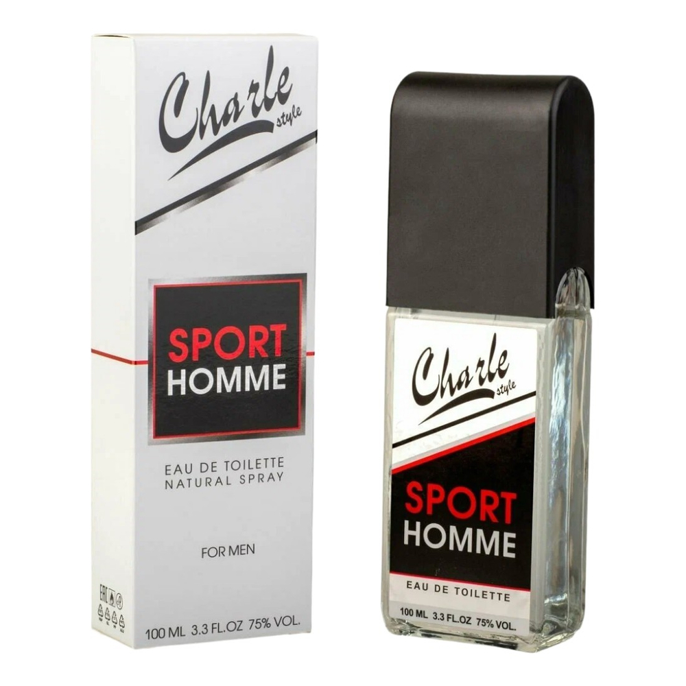 Мужская туалетная вода АБАР Charle Style Sport Homme edT 100 мл — спортивный свежий аромат в элегантном флаконе, аналог премиальной парфюмерии.