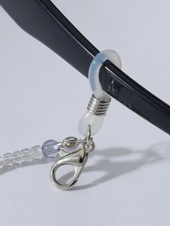 Цепочка для очков "Бусинки", цвет розово-голубой, 70 см