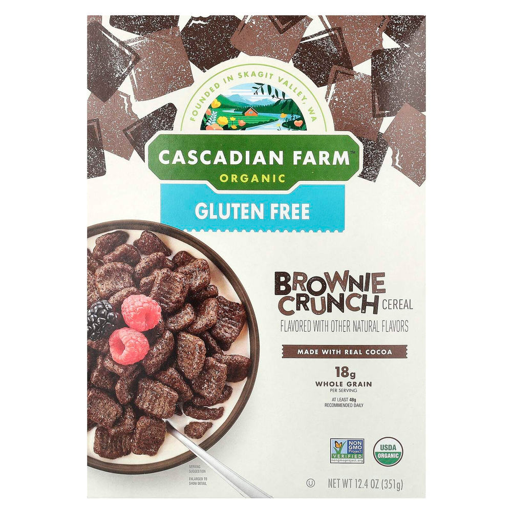 Cascadian Farm, Органические коричневые хлопья, 351 г (12,4 унции)