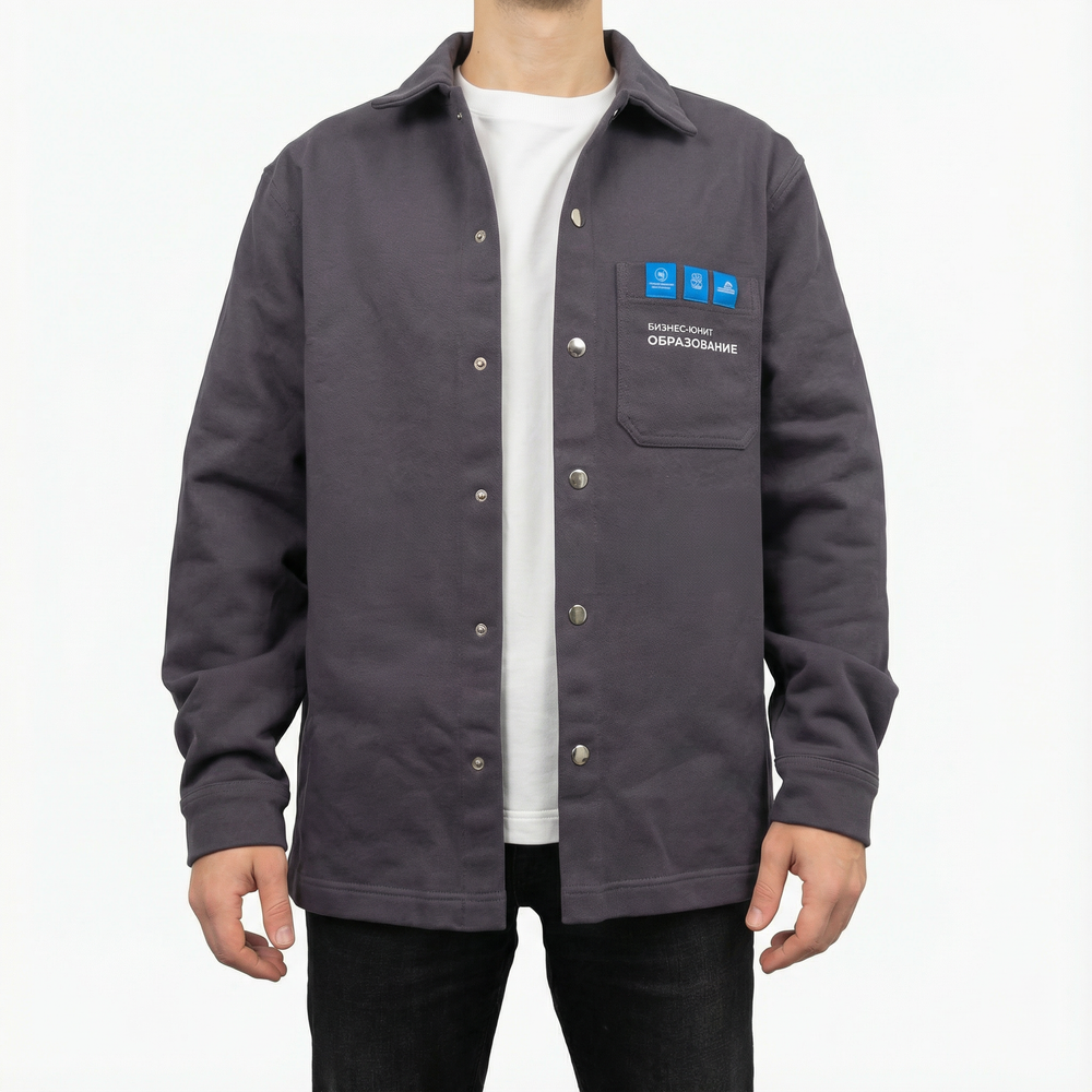 Рубашка оверсайз Образование. Цвет: серый