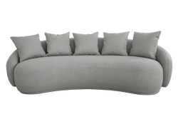 Диван трехместный 250x116x72см Garda Decor Forli светло-серый с декоративными подушками