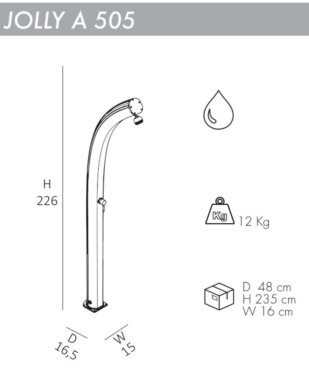 Душ уличный Arkema Jolly A 505