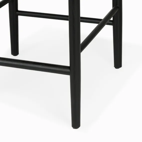 Полубарный стул Jeff, серая ткань, черные ножки