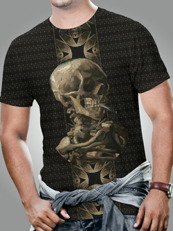 Мужская футболка "Memento mori", по мотивам живописи художников Дали и Ван Гога