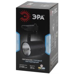 Трековый светильник однофазный ЭРА TR1 - 30 BK светодиодный COB 30Вт 4000Л 2100Лм черный