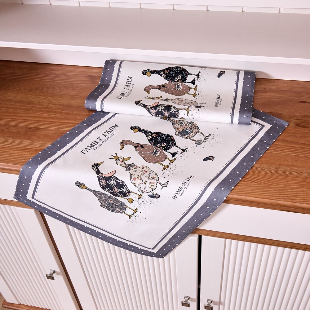 НАБОР ПОЛОТЕНЕЦ ИЗ 2-ХШТ "FAMILY FARM",40Х60СМ, 100% ХЛОПОК,ГРАФИТ