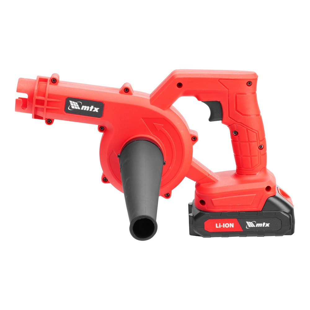 Воздуходувка-пылесос акк. портативная, LB-185, 35 м/с, 170 м3/ч, Li-Ion, 20 В // MTX