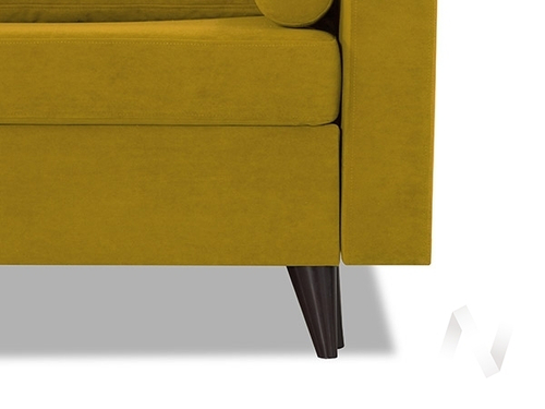 Диван прямой Фидэль (БД) LUMA 07 (велюр горчичный)