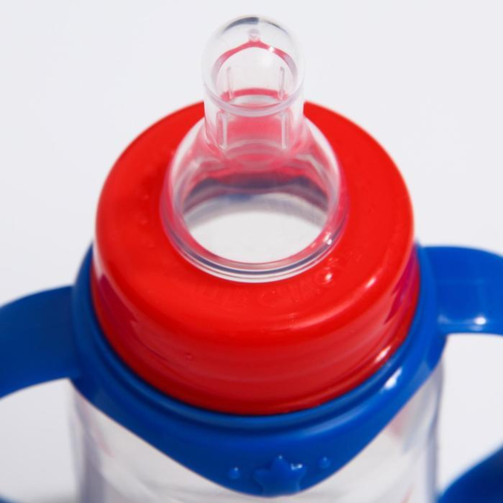 5399856 Бутылочка для кормления Space food, 150 мл цилиндр, с ручками