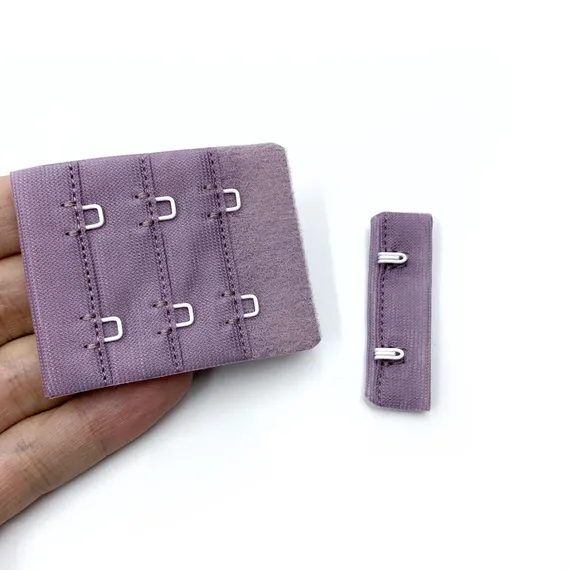 Застежка с крючками лавандово-серая 2 ряда (цв. 620), 44*55 мм