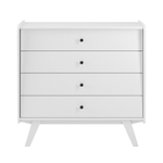 Комод «Винтаж» четыре ящика белый лак