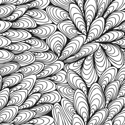 Seamless pattern of lines, seashells.
