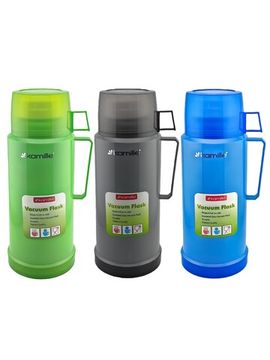 Термос 1000 мл. со стеклянной колбой Kamille KM 2072 пластиковый корпус