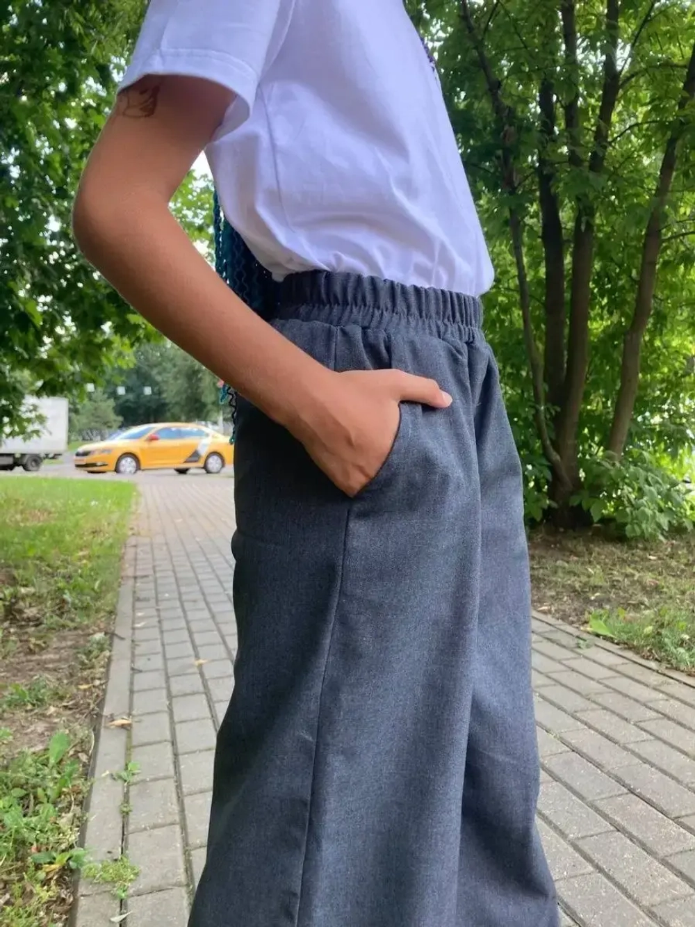 Брюки школьные палаццо