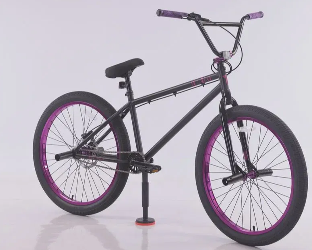 Велосипед 26" TIMETRY TT808 1ск. BMX-1 черный фиолетовый