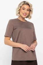 Футболка кружевная Нэсти (коричневая) Б14656-10М LT Collection