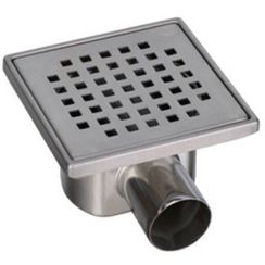 Трап VIEIR душевой, с сух. затвором, горизонт. 150х150мм, нерж.20 VER15B