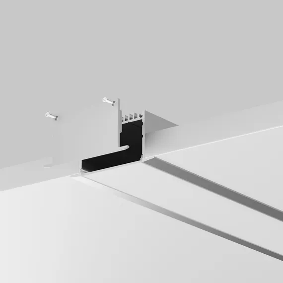 Алюминиевый профиль встраиваемый 63x32 мм (Серебро, 2 м), ALM-6332-S-2M 632004 Led Strip 632004