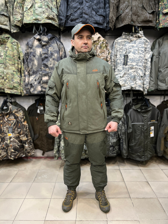 Демисезонный костюм Фаворит Исландия Вожак -10, утеплённый, олива