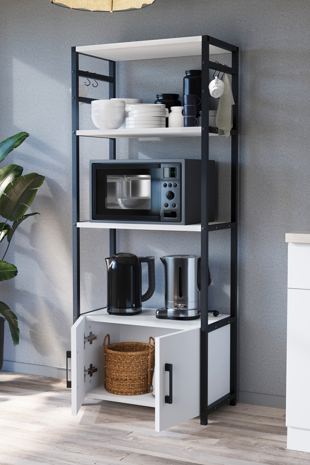 Стеллаж кухонный ETHIOPHIA - антрацит