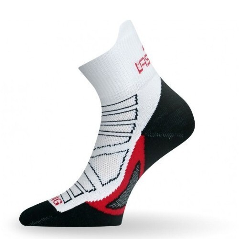Носки Lasting RPC 093, microfiber+polypropylene, белый с черной подошвой и красной полоской, размер XL, RPC093-XL
