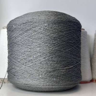 LINETTE PAILLETES - 80% лен, 20% п/а, микропайетки 2мм, ; 450м\100гр; цвет: серый стальной, пайетки в цвет пряжи;