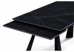 Керамический стол Woodville Маунт 140x80 черный мрамор, черный, ножки черные