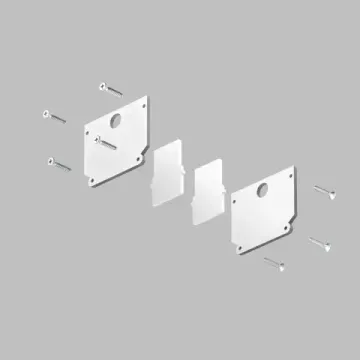 Комплект торцевых заглушек TR2025-WH белый Smart One Denkirs