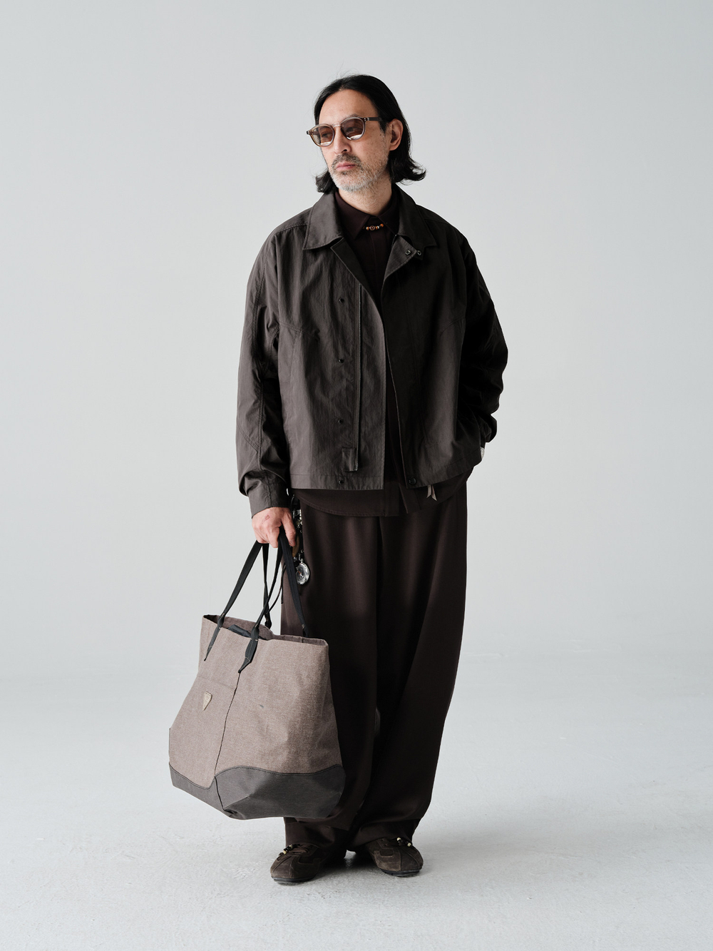 Куртка Nothomme Blue Spring Slightly Wrinkled Cotton-Nylon Blend Cargo Turn-Down Collar Jacket