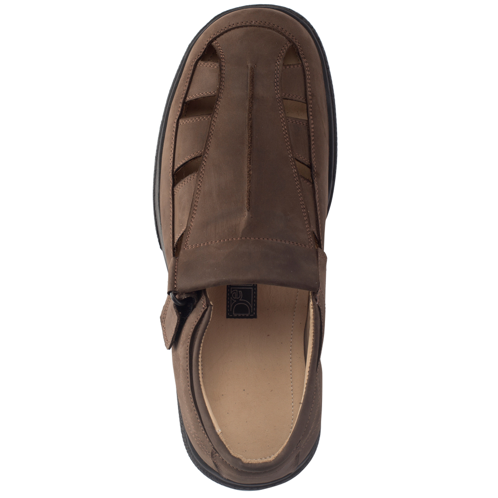 529367 сандалии мужские коричневые нубук