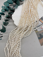 Натуральный барочный жемчуг рис супермелкий 2-3 мм, кремовый, нить 35 см