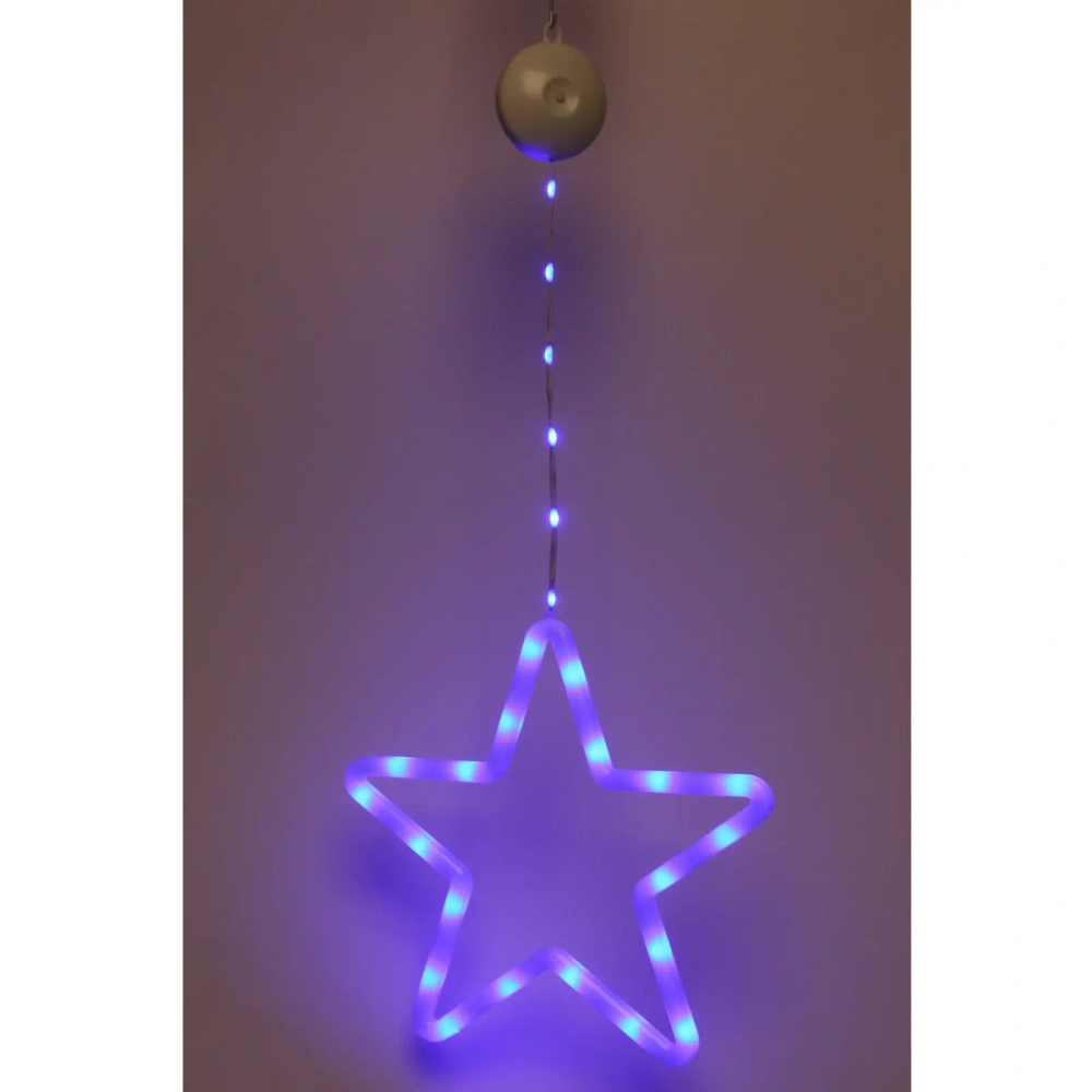 Фигура светодиодная «Звезда» 28х28 см (батарейки 3 ААА), 12 реж, Мультицвет