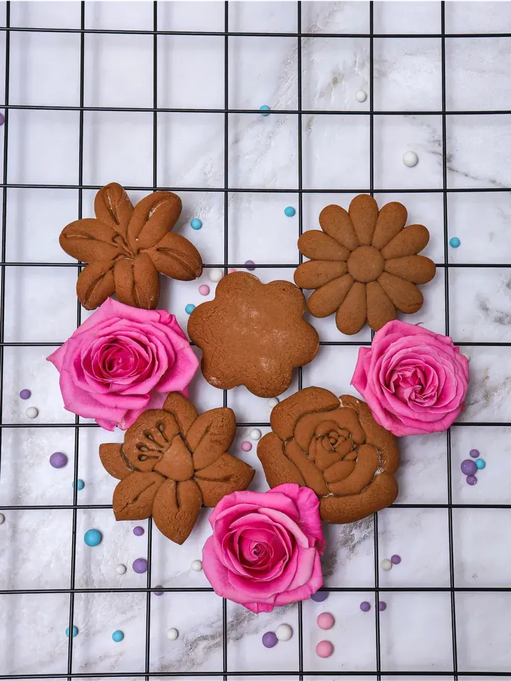 Набор для росписи "Цветы" из шоколадного теста