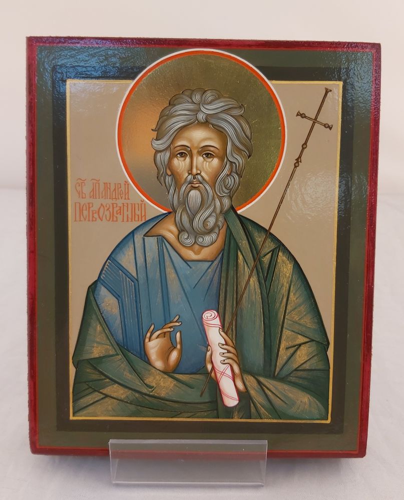 Икона Св. Георгий Победоносец (Палех) в киоте