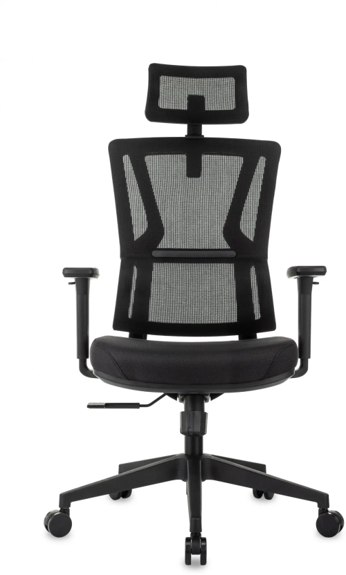 Кресло руководителя Бюрократ MC-711N-H черный сетка/ткань с подголов. крестов. пластик