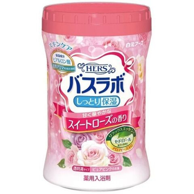 Соль для ванны с гиалуроновой кислотой  и ароматом розы 680 г Hakugen Earth HERS Bath Labo