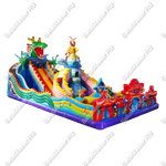 Коммерческий надувной батут "Хижина дракона", 20*10*7 м