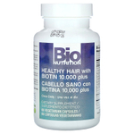 Bio Nutrition, Добавка для здоровья волос с биотином 10 000, 60 вегетарианских капсул