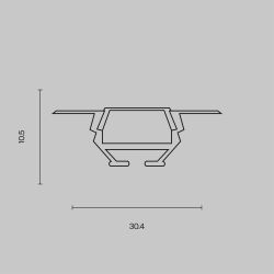 Профиль для ленты Maytoni ALM010S-2M