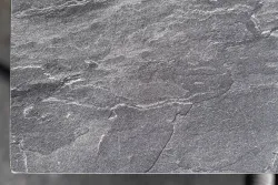 "Венето" обеденная группа на 6 персон со стульями "Милан", каркас темно-серый, роуп темно-серый