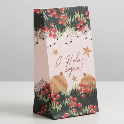 Пакет без ручек "НГ", 10*19,5*7 см