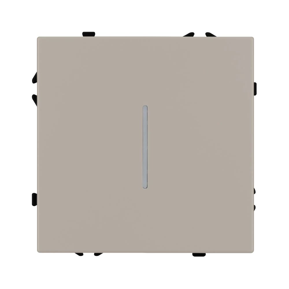 Механизм выключателя одноклавишный проходной LED SWT-NOBE-MKP1-SFPL-L-CA (230V, 10A) (Arlight, Кашемир) 059430