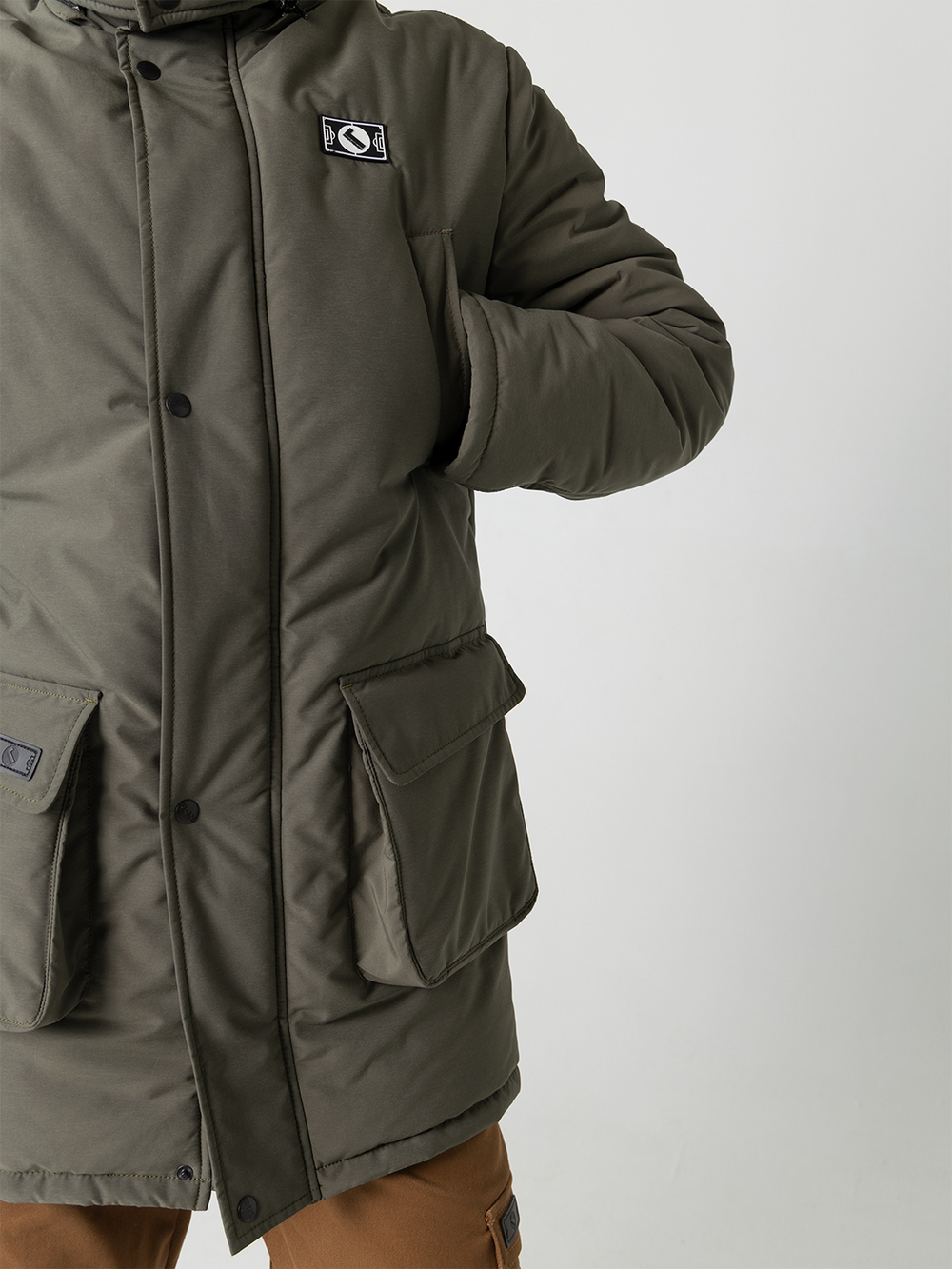 Парка зимняя Город Горький хаки зеленая